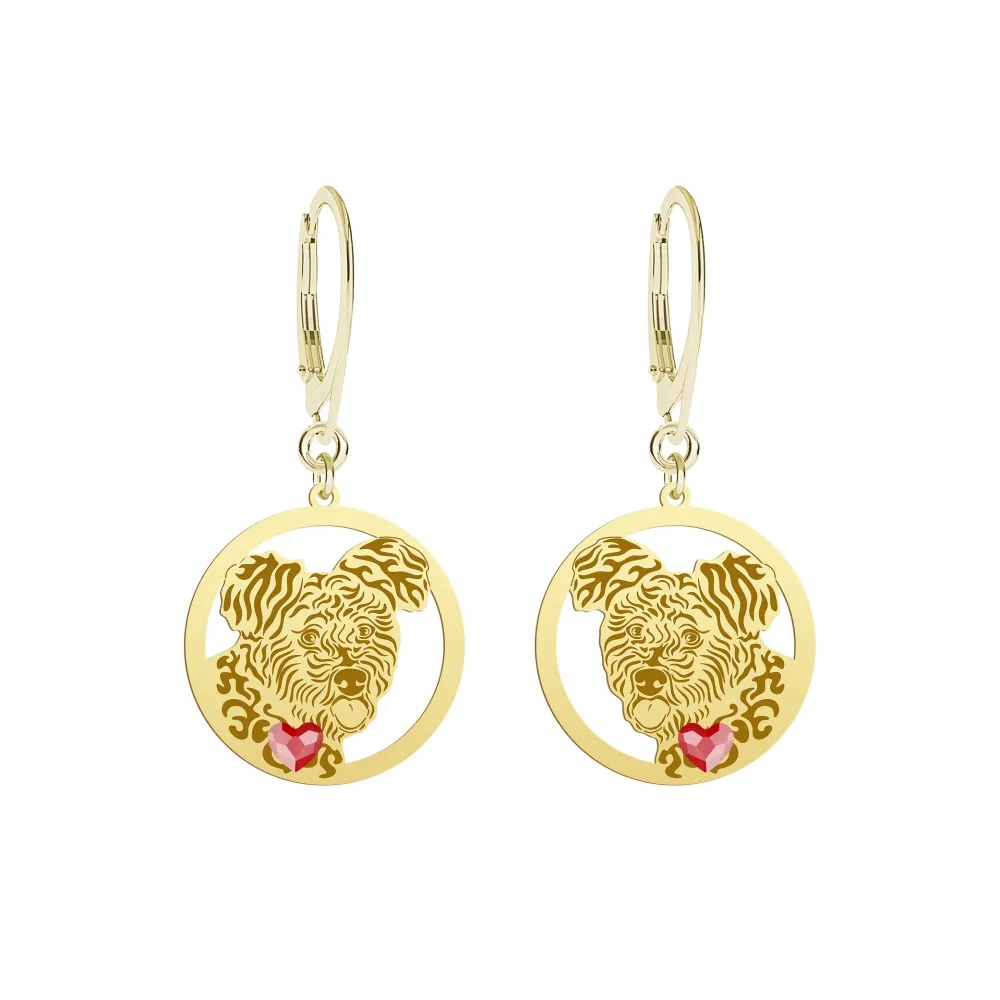 Náušnice Zlaté se psem plemene Pumi Stříbro 925 na biglu Žena Dárek Gravírování