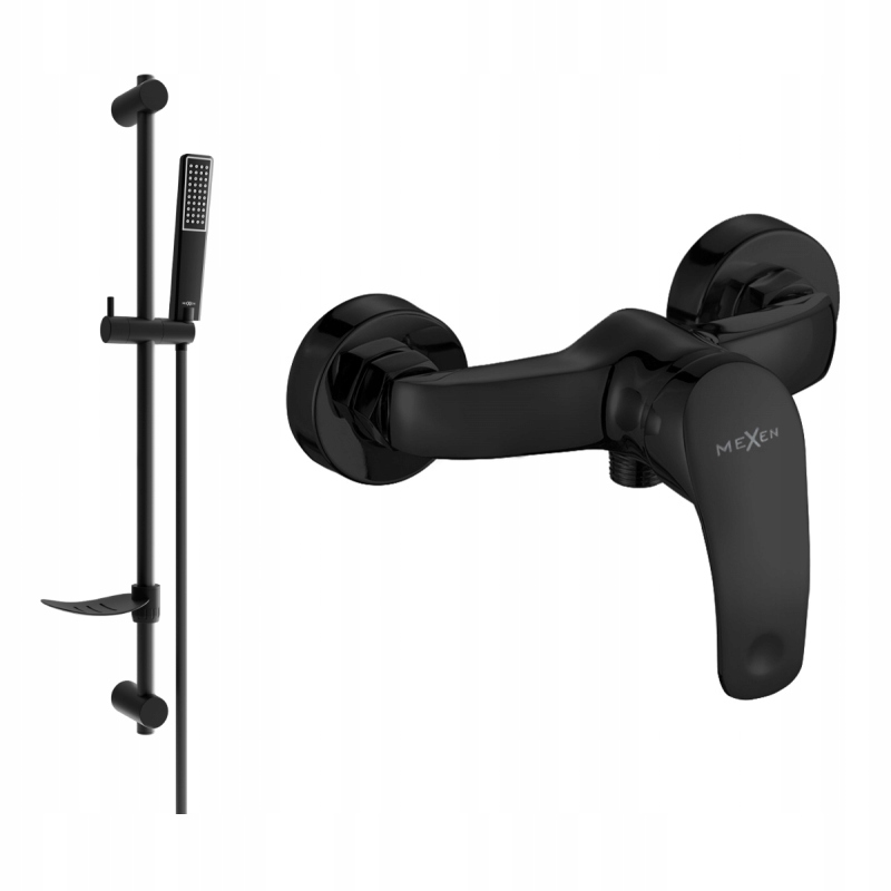 Mexen Fabia DF72 sprchová batéria so sprchovou zostavou, čierna
