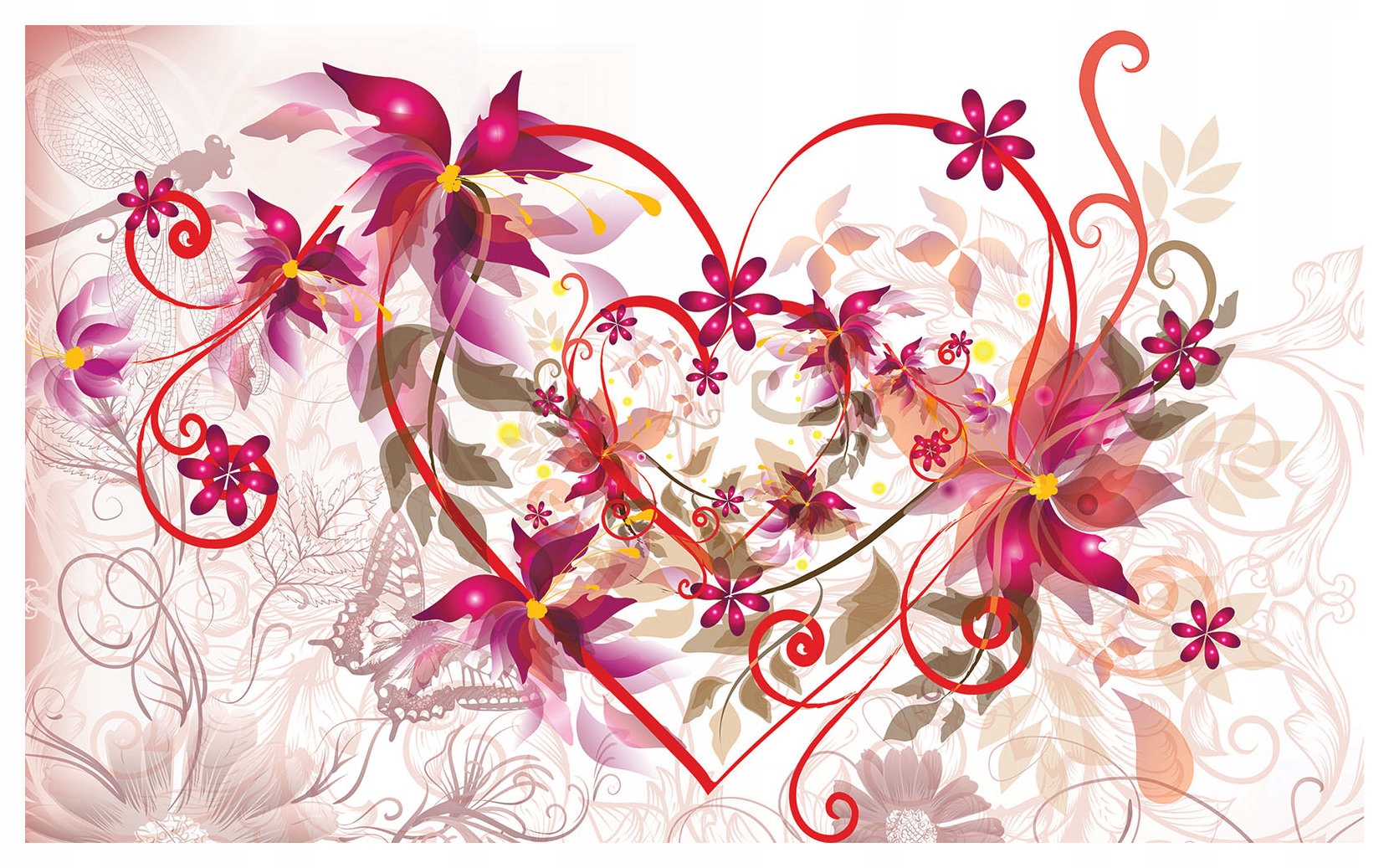 Fototapeta Květinové srdce milostná abstrakce jemnost 300x210 lepidlo