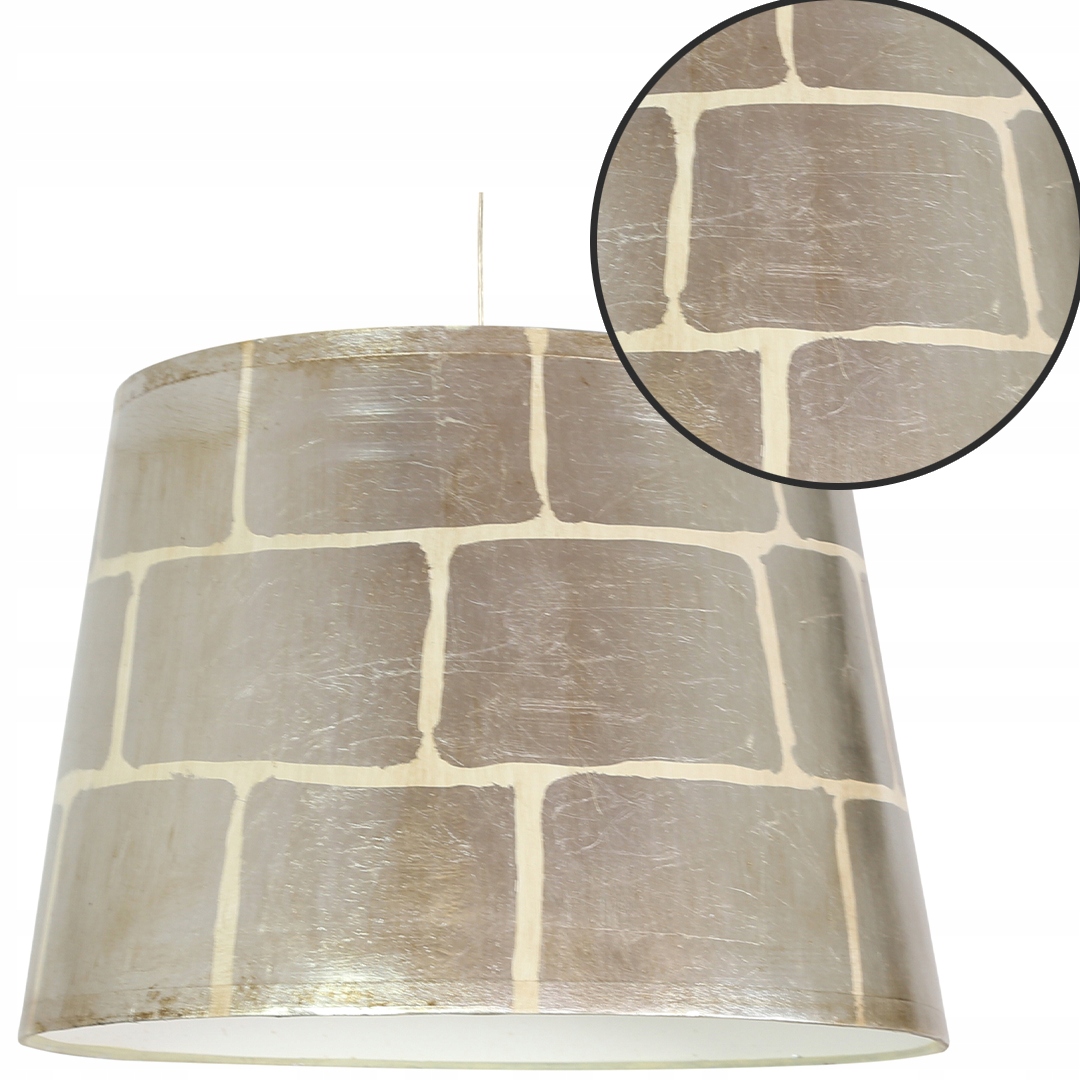 Stříbrná stropní závěsná lampa 1X60W E27 Abażur