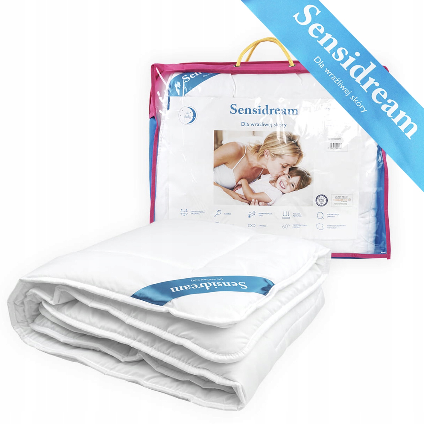 

Antyalergiczna kołdra Całoroczna 100x160 cm