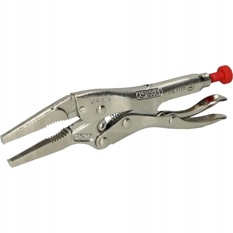 Szczypce chwytne 125mm, długie szczęki, z dźwignią