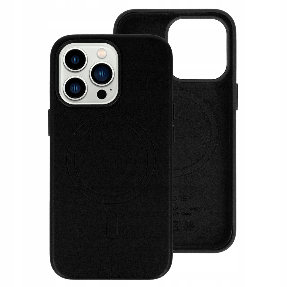 MagSafe Leather Case Iphone 15 Czarny