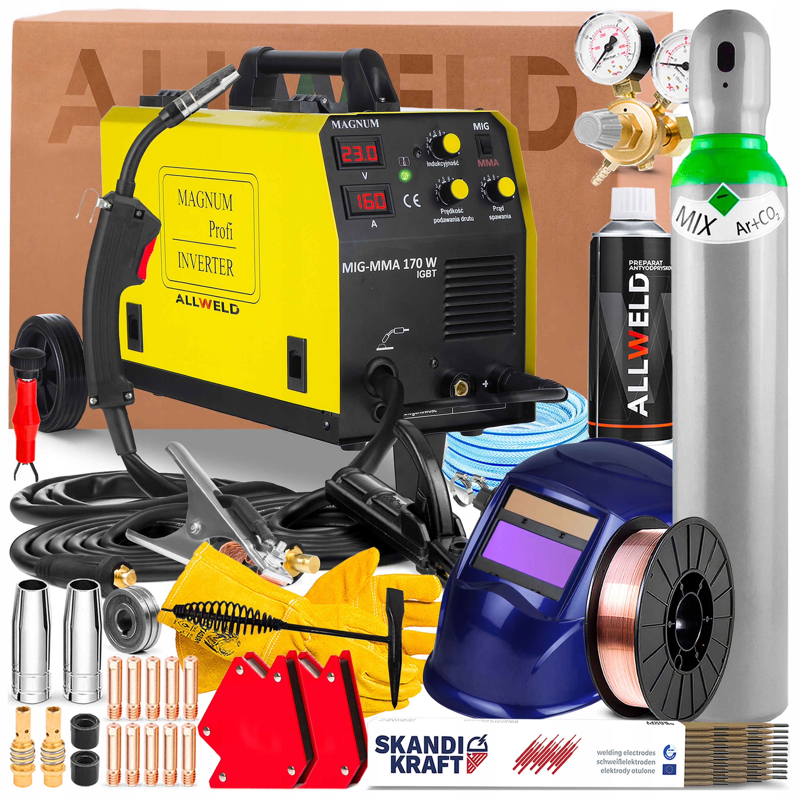 Invertorová Svářečka Magnum Mig Mma 170W Mma 230V 160A, Svařování Flux