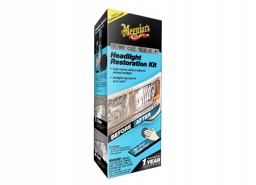 Meguiar's Two Step Headlight Restoration Kit sada na oživení světlometů