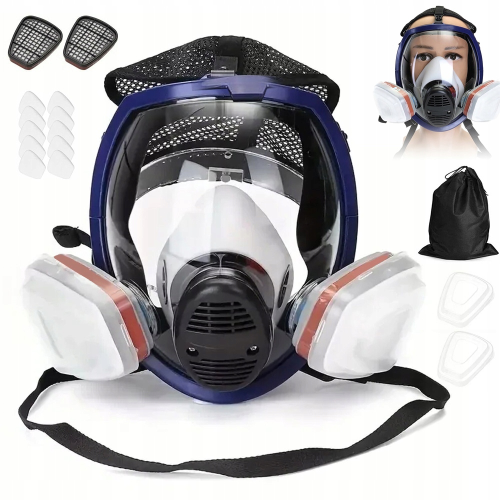 Plná Plynová Maska 6800 10 Filt, 2 6001 Cn Černá Pro Oheň