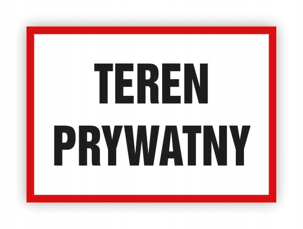 

Tabliczka Bhp 20x15 Teren Prywatny