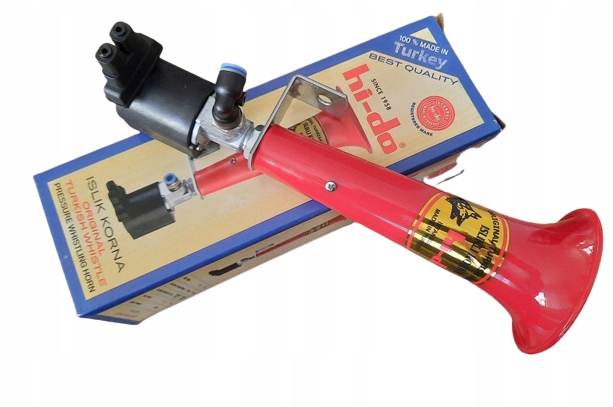 ORYGINALNY Gwizdek Turecki Fanfara Klakson TRĄBKA 24V + tecalan fi6 5mb