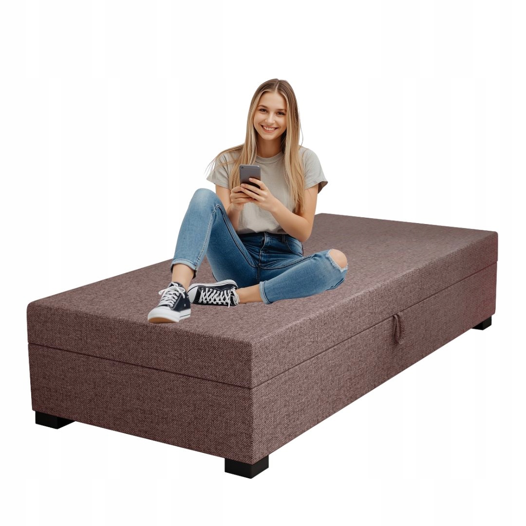 Jednolůžková pro mládež hotelová postel Pohovka s matrací Iwo 80x195