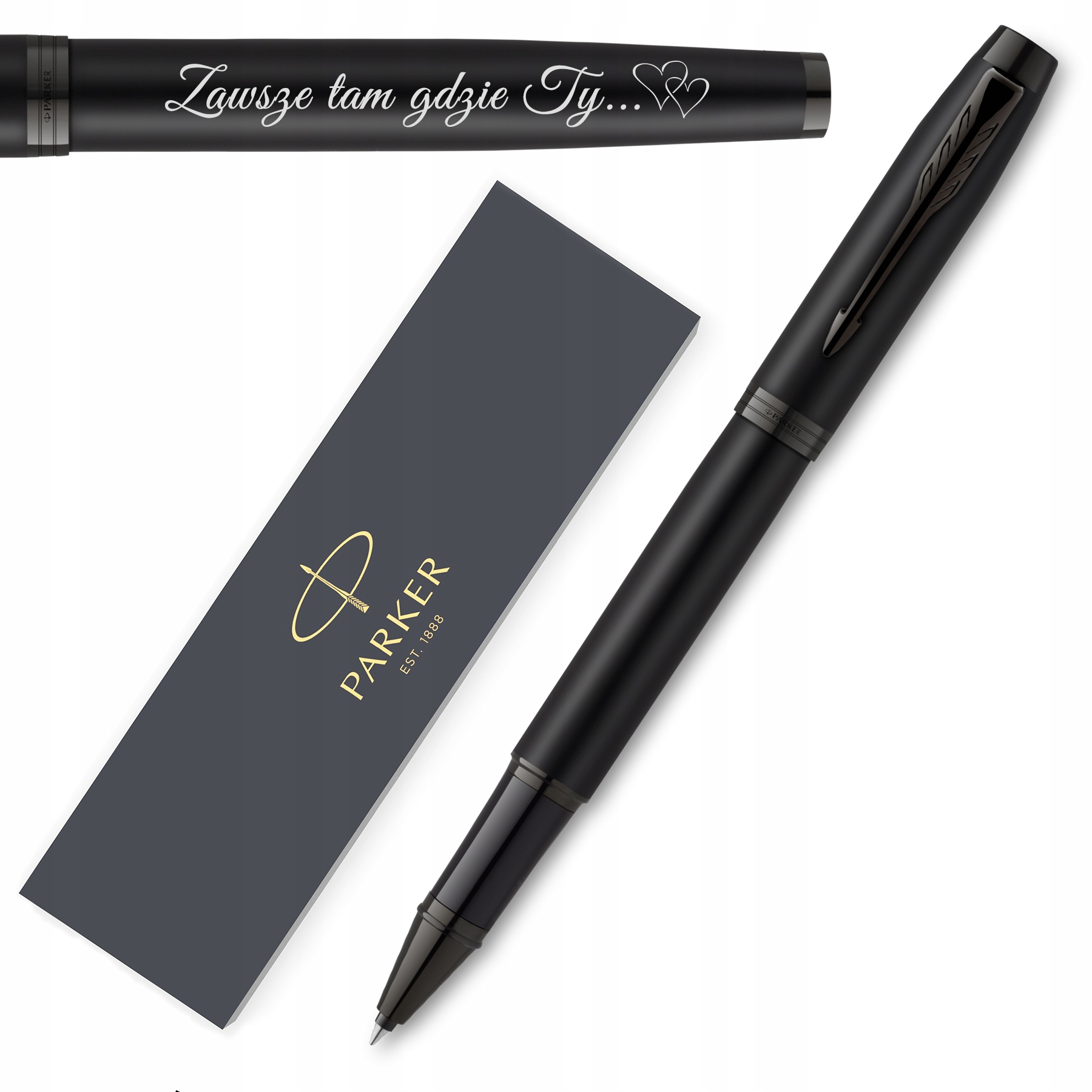 

Pióro kulkowe Parker IM Achromatic czarne Grawer