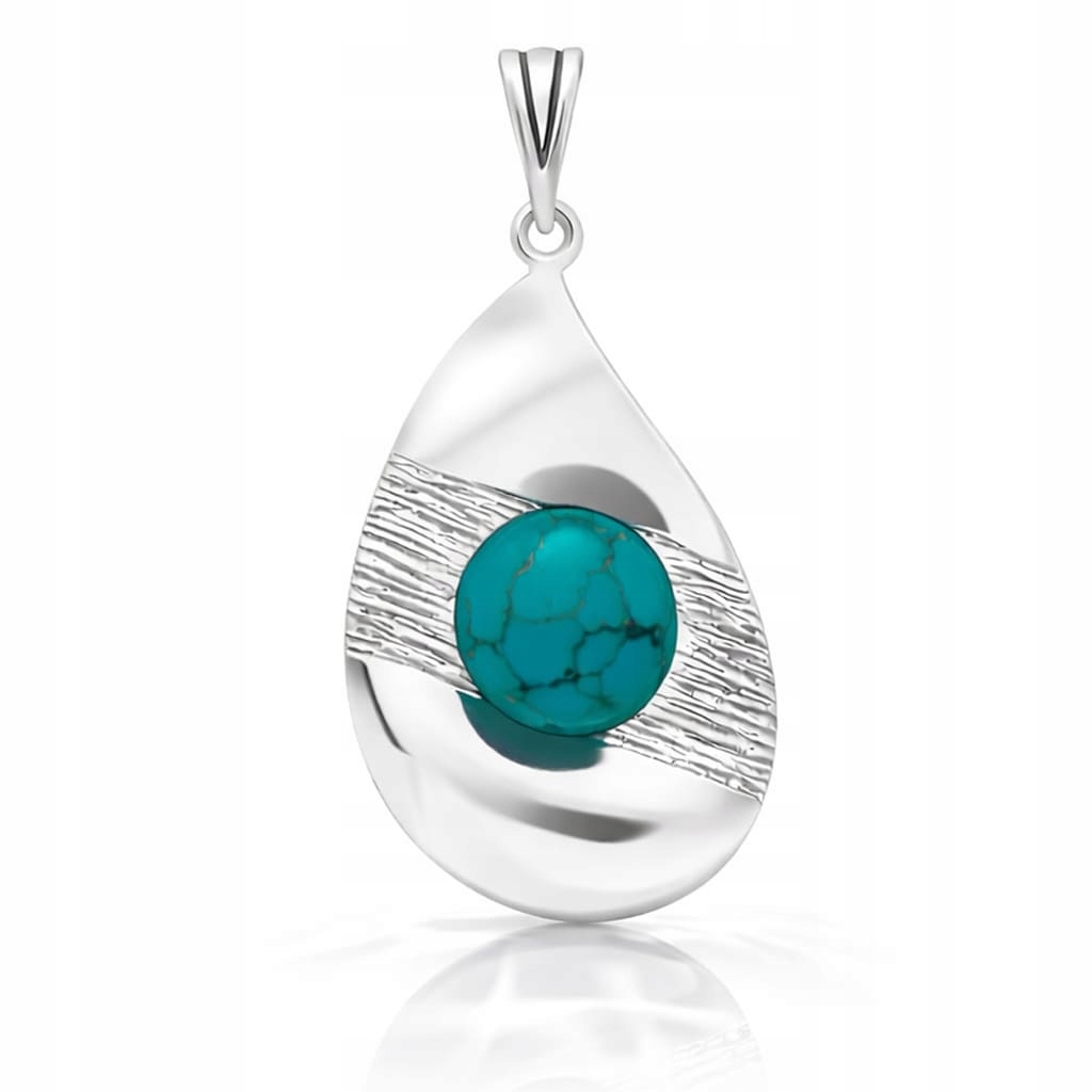Stříbrný přívěsek 925 s chryzokolou, elegantní, moderní, dámský