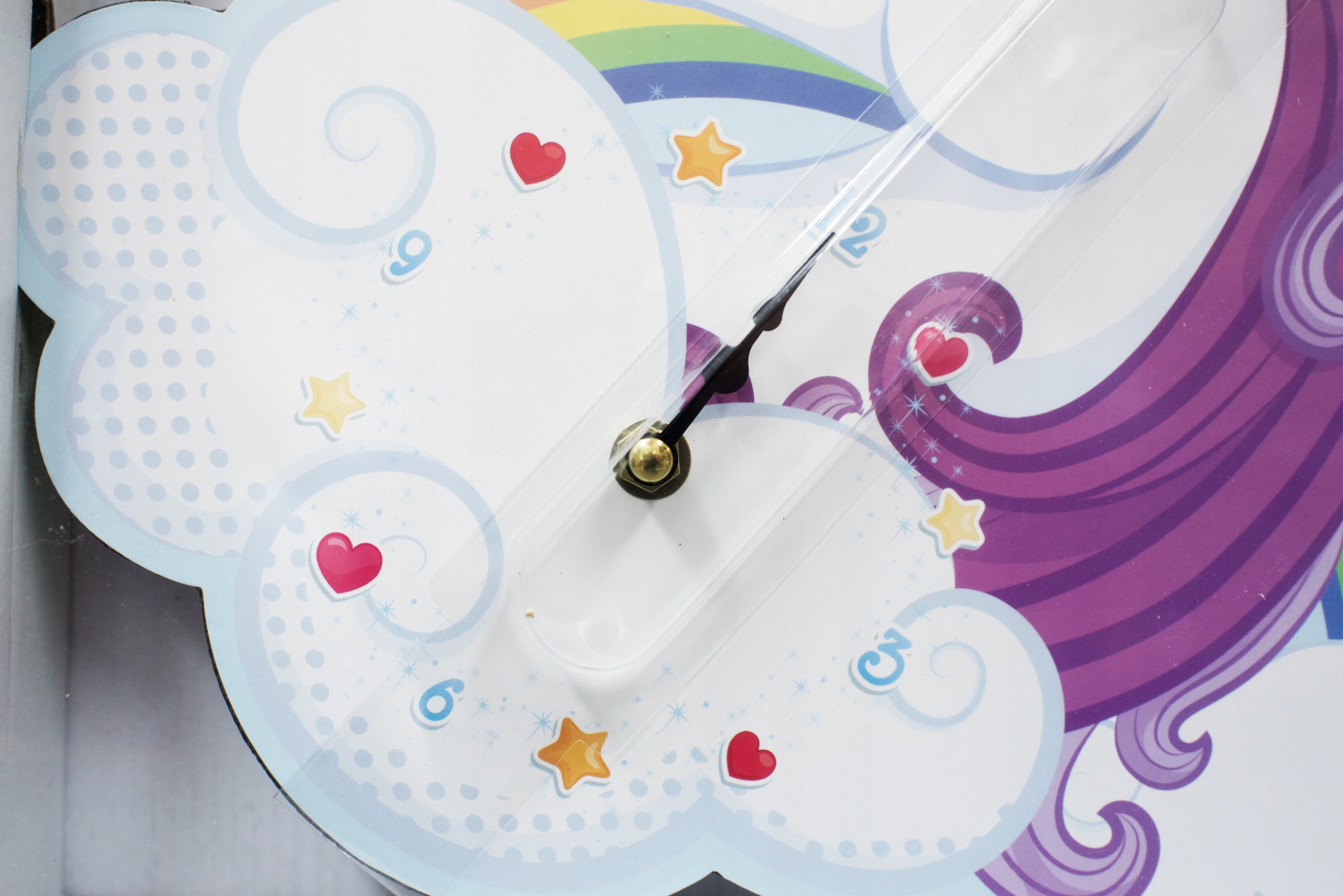 Zegar ścienny Jednorożec na chmurce Szerokość całkowita 30 cm