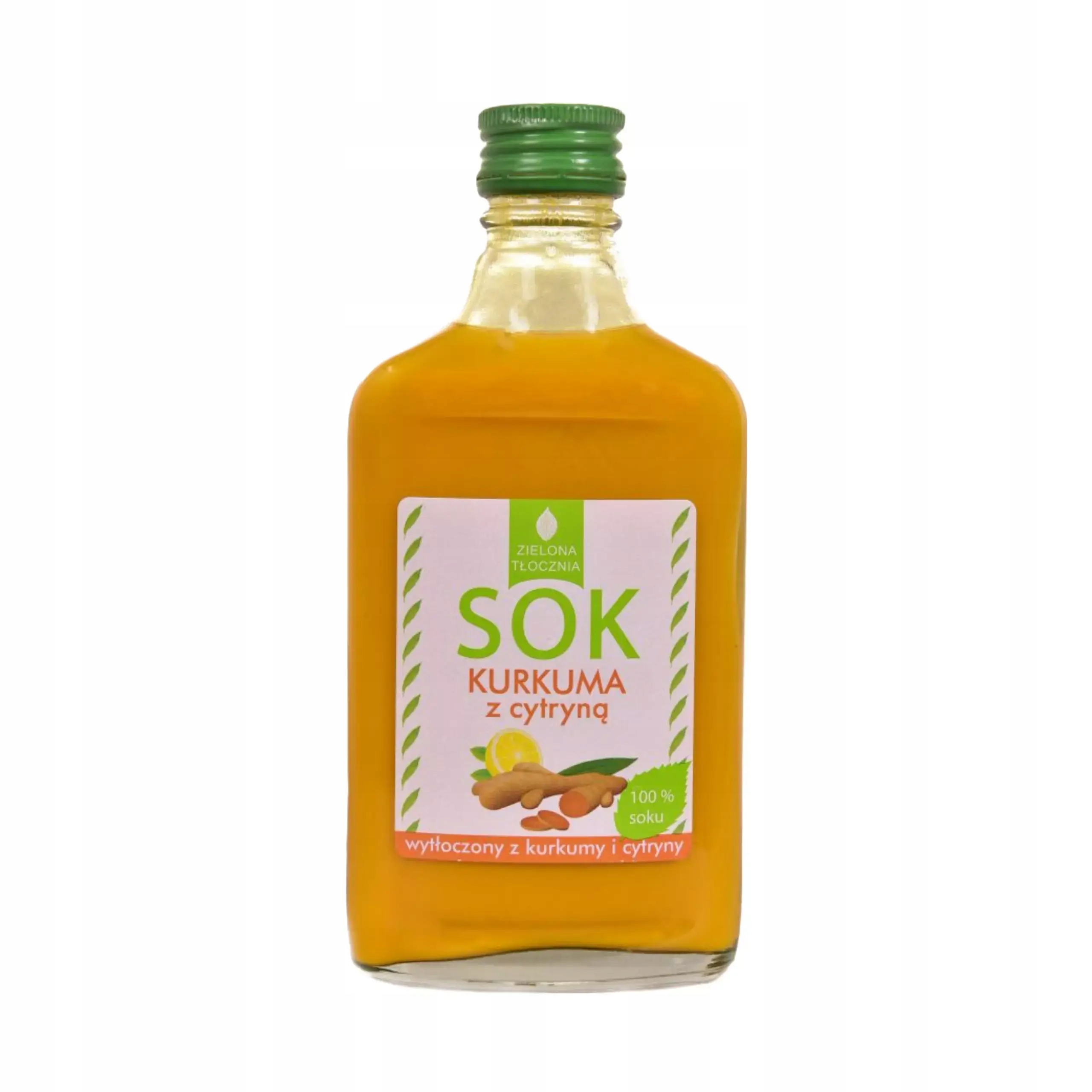 

Sok Tłoczony kurkuma z cytryną 200 ml Zielona Tłoc