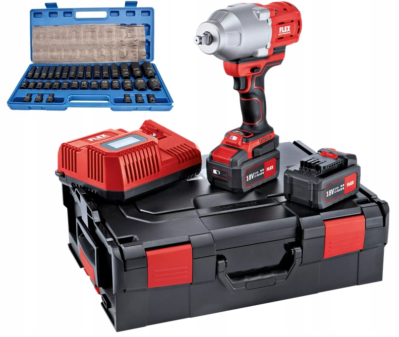 KLUCZ UDAROWY FLEX IW 1/2 950Nm 18,0-EC + NASADKI