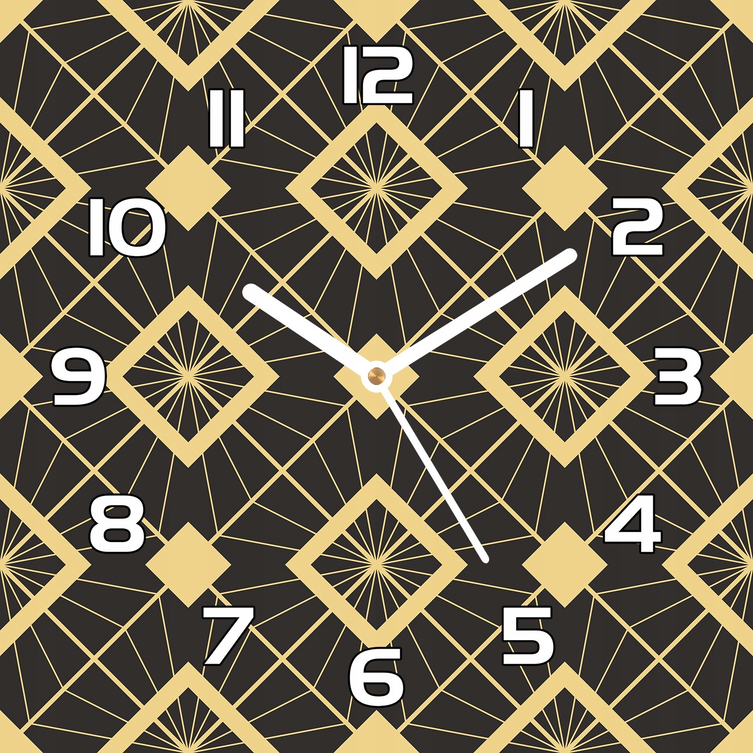 

Zegar szklany Geometryczny wzór styl retro 30x30cm