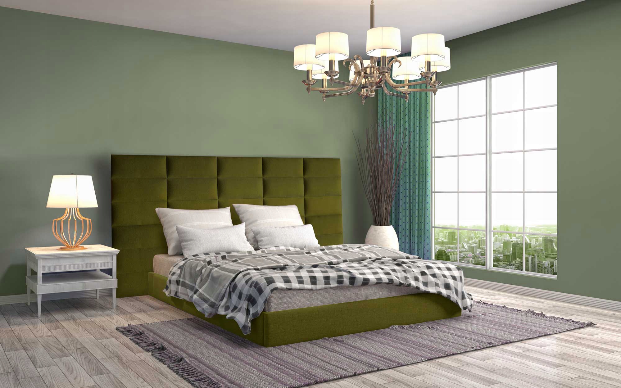 Panel tapicerowany do własnego montażu 20cm x 20cm Materiał płyta MDF