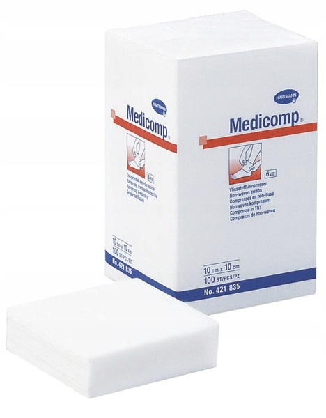 

Kompresy Medicomp 10cm x 10 cm 100 sztuk niejałowe