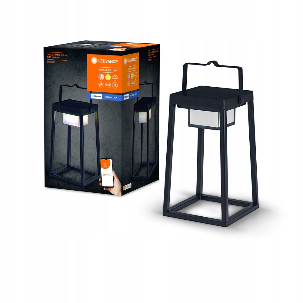 Solárna záhradná lampa 2.5W 200lm 3000K Rgb+w IP44 Smart+