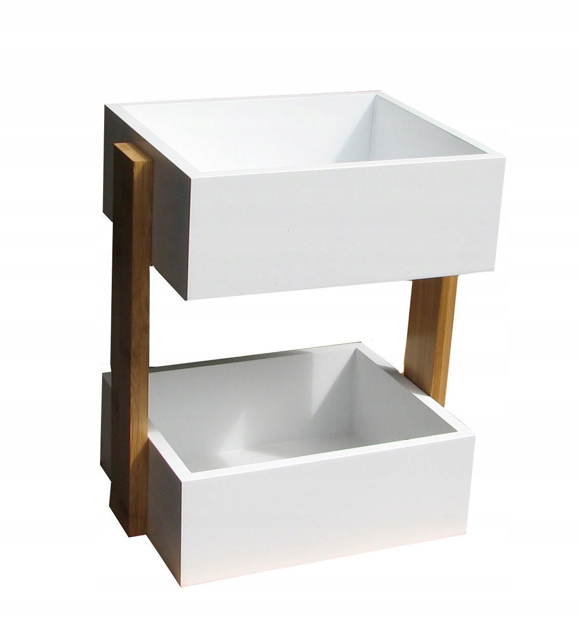 BAMBUSOWA DWUPOZIOMOWA PÓŁKA kosmetyki biżuteria