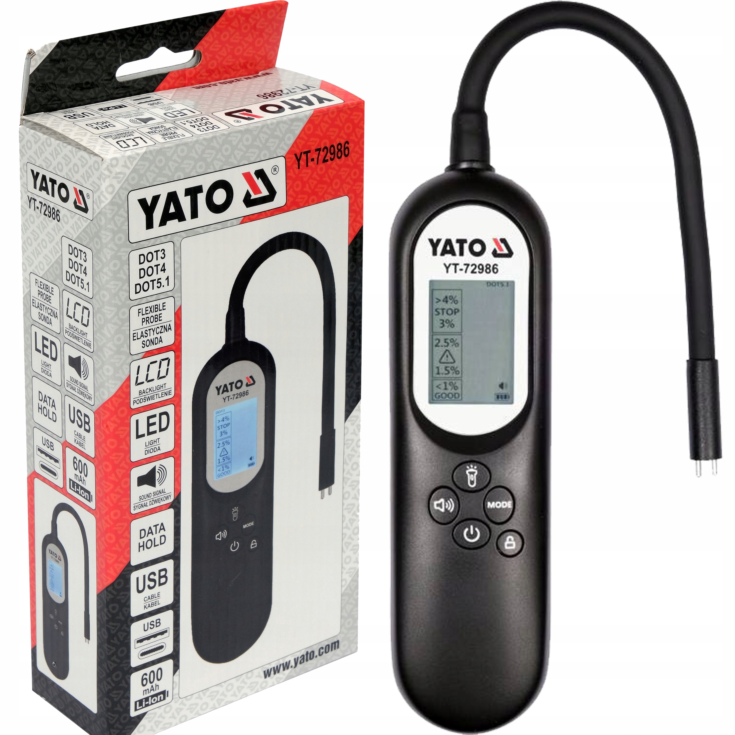 

Tester Cyfrowy Miernik Płynu Hamulcowego Dot 3 4 5