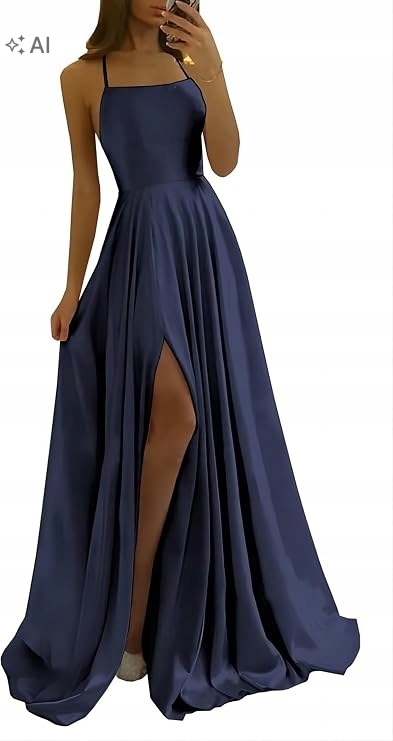 Babyonline Dress Tmavě Modré Šaty S Rozparkem M 7DA