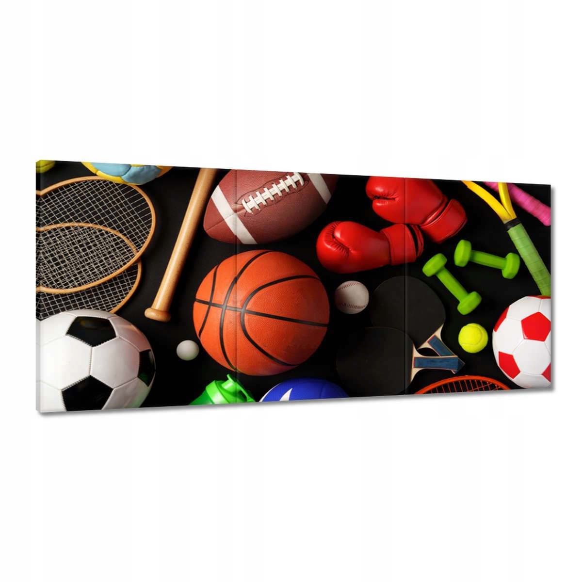 Obrazy 150x70 Sportovní vybavení Míče Rakety