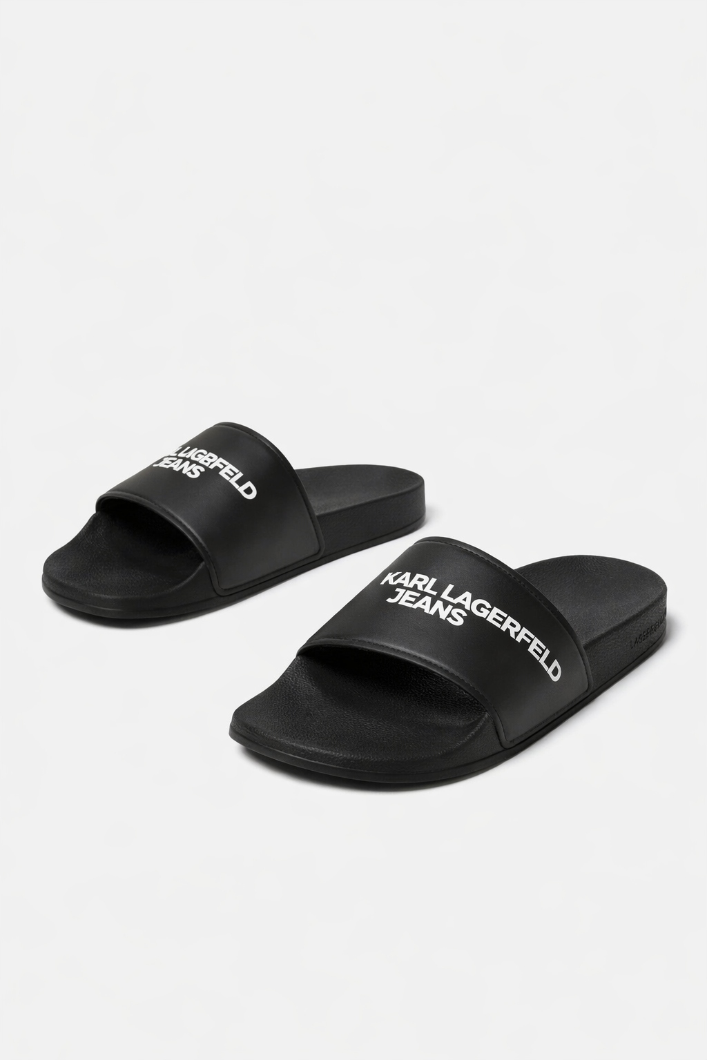 Karl Lagerfeld Černé Nazouváky S Bílým Logem 39 I4A