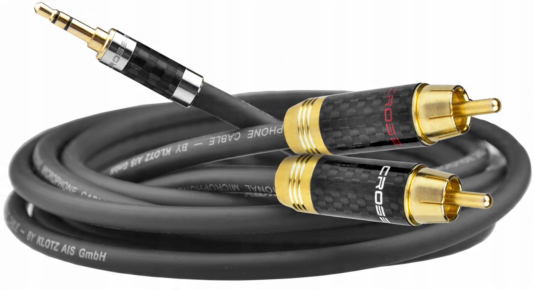

Kabel przewód 3,5mm Jack stereo- 2x Rca Klotz 16m