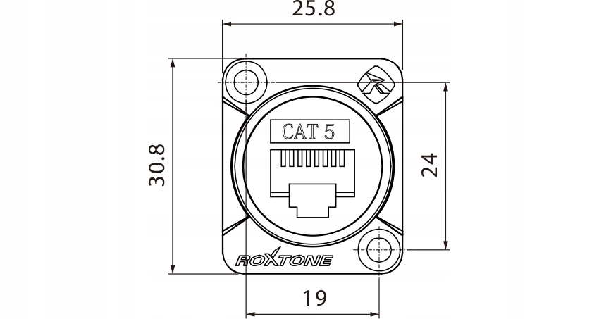 Gniazdo typu RJ45 LAN CAT5e Roxtone RAE8FD-C5 Model RAE8FD-C5
