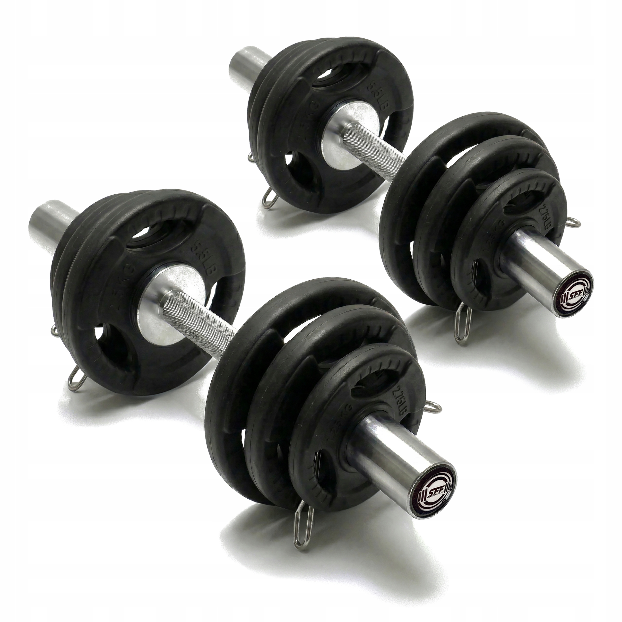 Hantle Żeliwne Olimpijskie Gumowane Zestaw 42KG 2 Hantel Hantelki 50MM