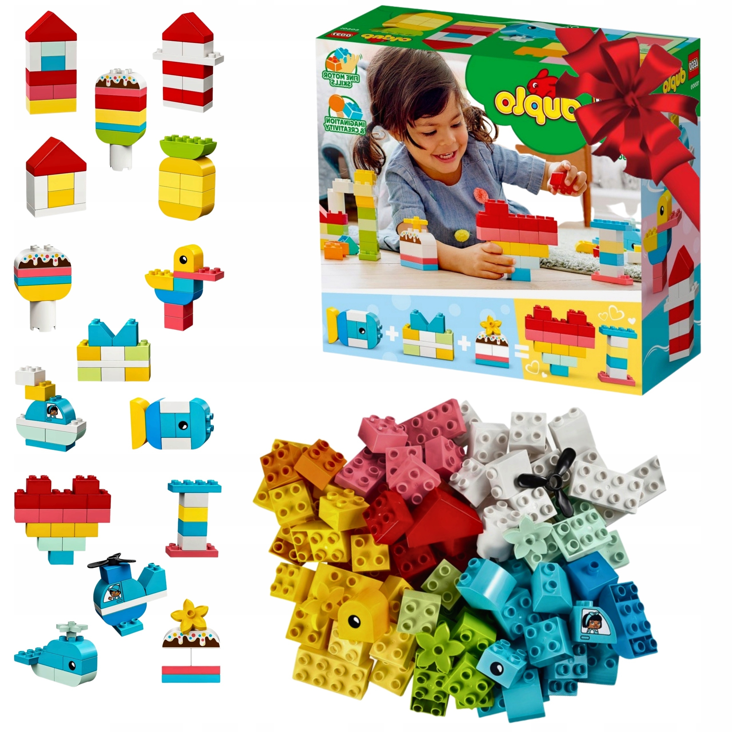 Sada Kostek Lego Classic 10909 Krabička se srdíčkem Vánoce jako Dárek