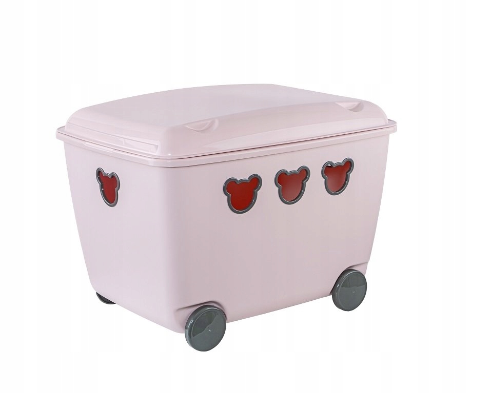 

Pojemnik pudło na zabawki Bear 55L różowy