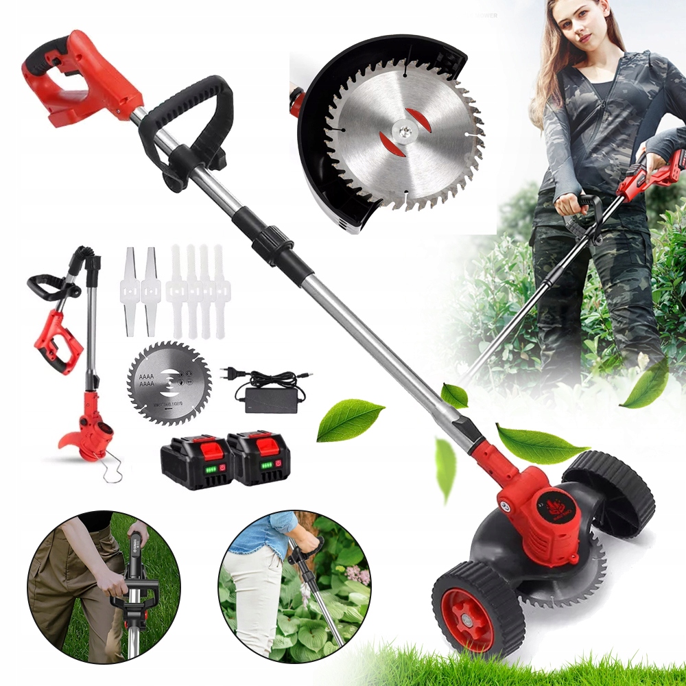 Aku Vyžínač Křovinořez Zahradní Sekačka Na Trávy 2XAKU Sada