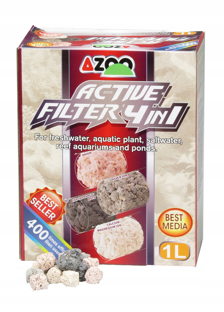 Azoo Aktivní Filtr 4V1 Biologická Vložka Do Filtru Do Akvária Keramika
