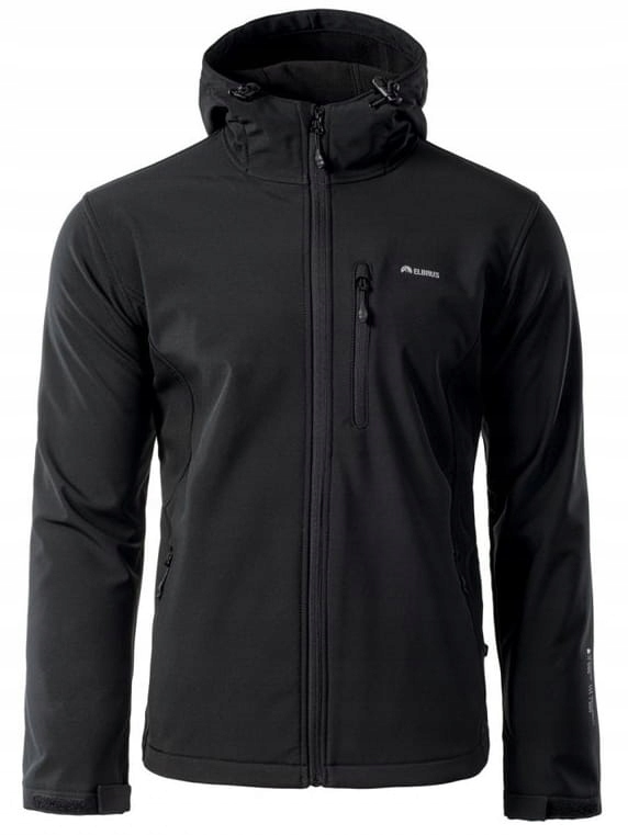 ELBRUS IVER KURTKA MĘSKA SOFTSHELL CZARNY KAPTUR M