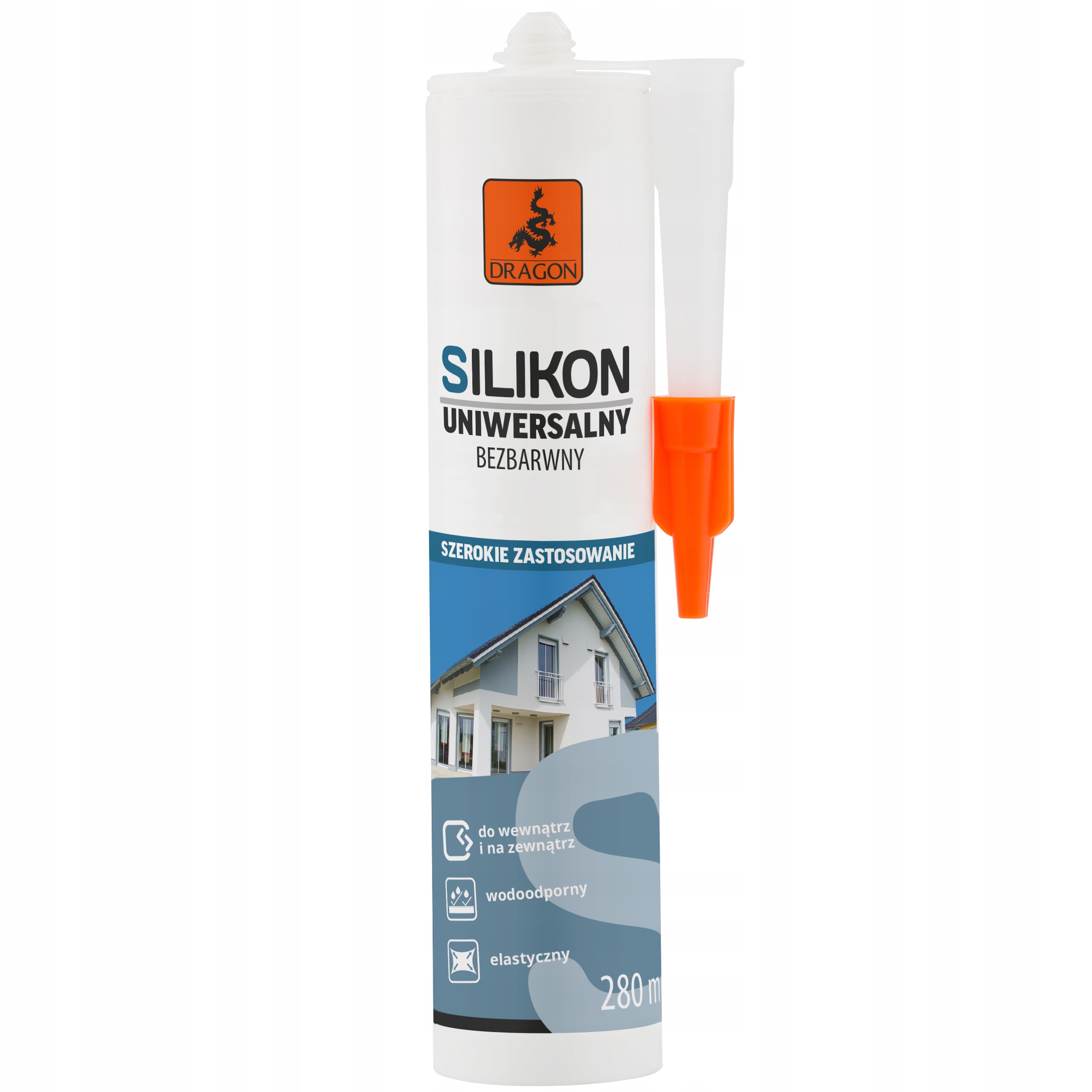 SILIKON UNIWERSALNY 280ml KARTUSZ DRAGON BEZBARWNY