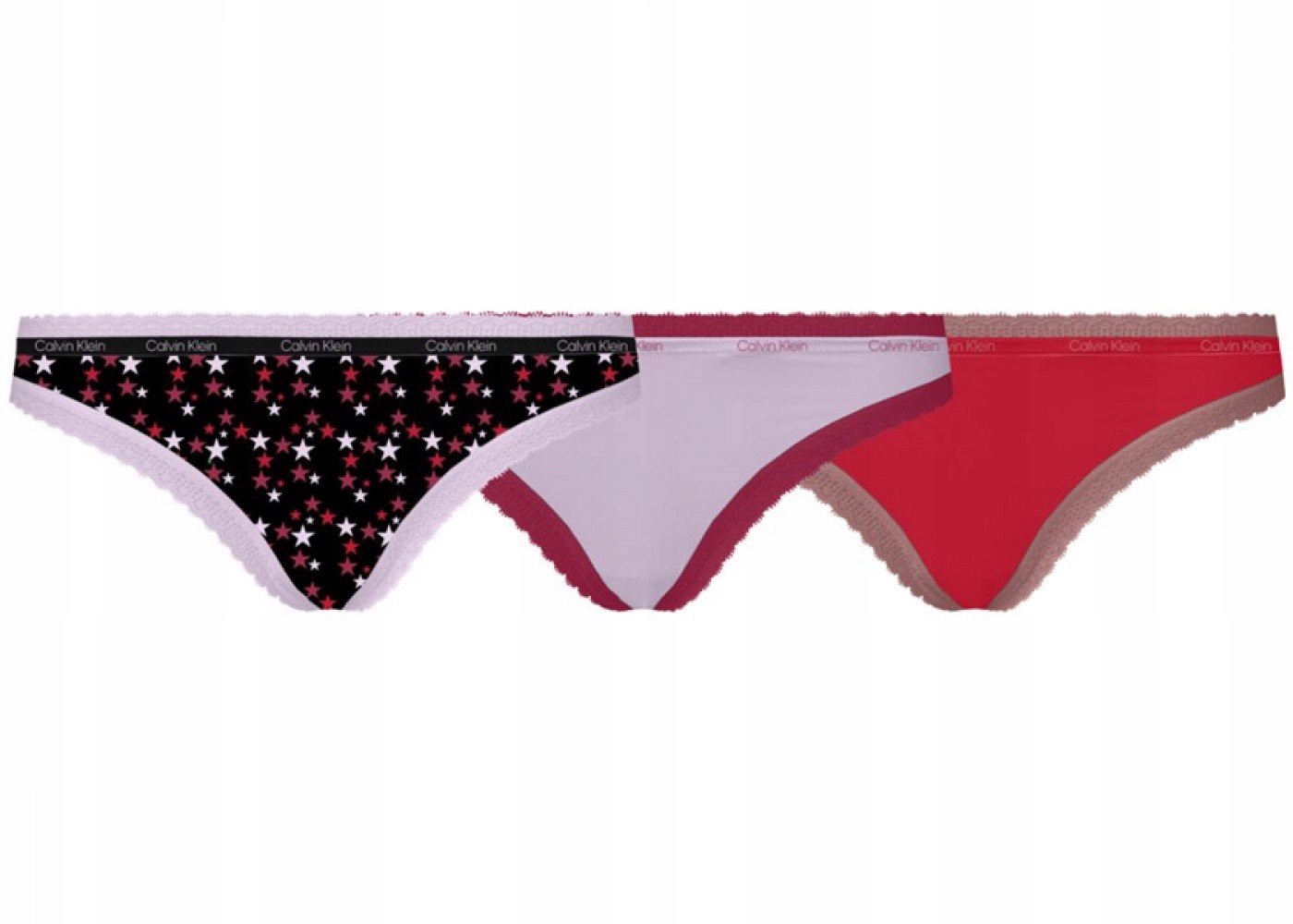 Calvin Klein Tanga 000QD3802E S Thong 3PK
