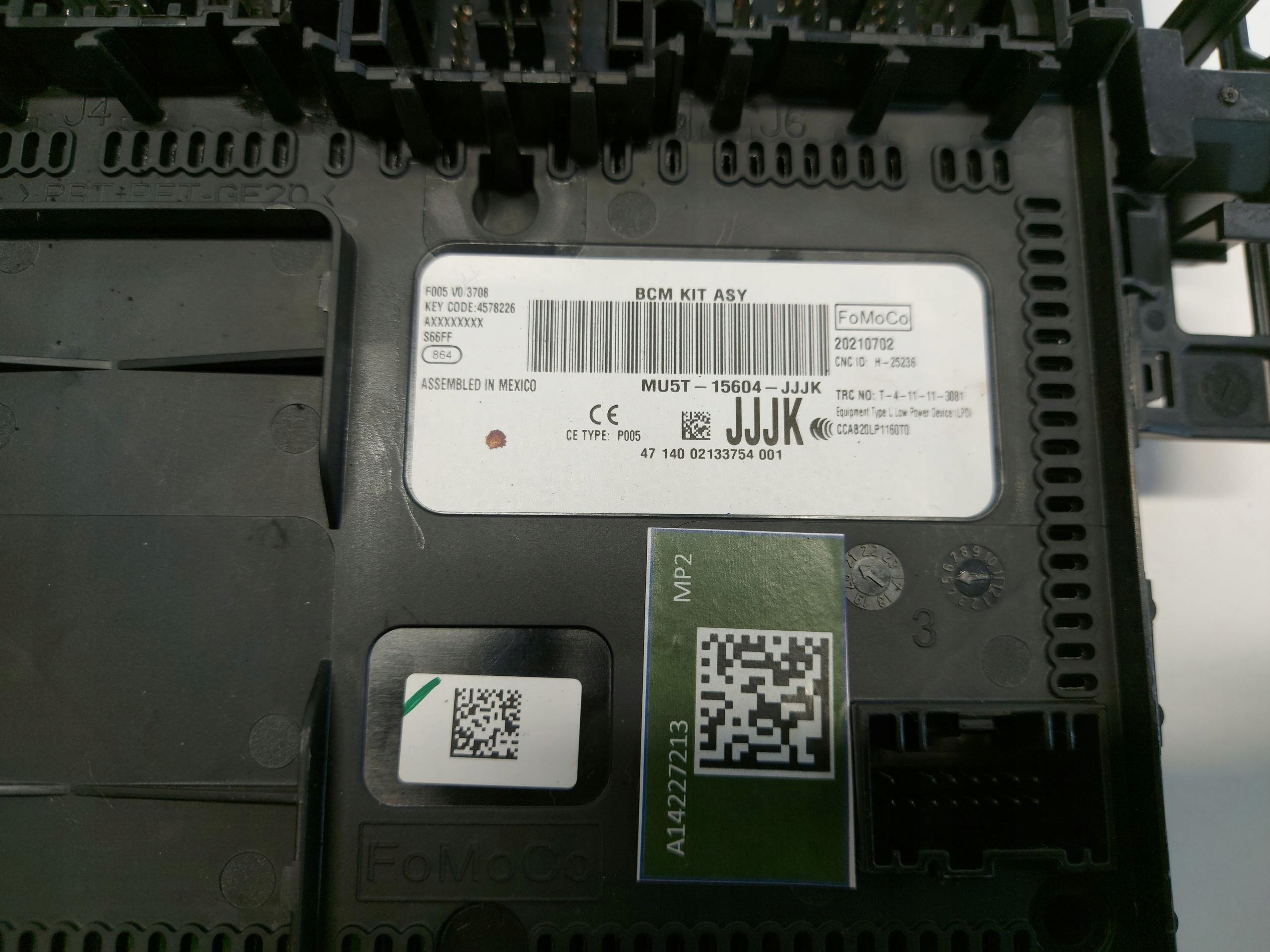 Ford Mustang Mach-E module BCM BSI MU5T-15604-JJJK