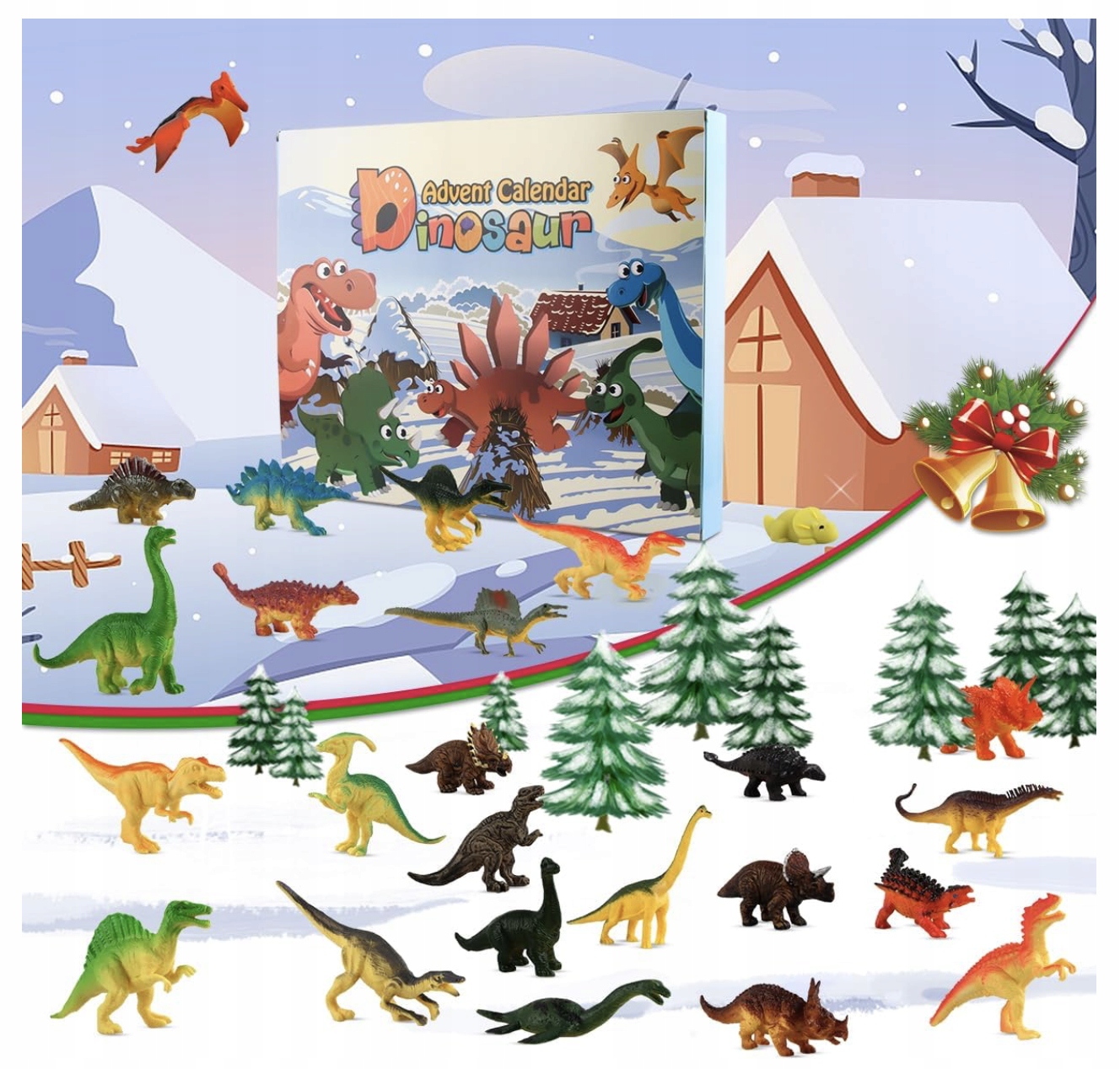 KALENDARZ ADWENTOWY ZABAWKI DINOZAUR ZESTAW Marka inna
