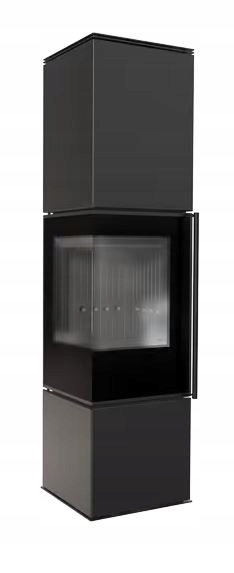 Kamna ocelová volně stojící koza Ren L Levá fi 150 7 kW černá rohová