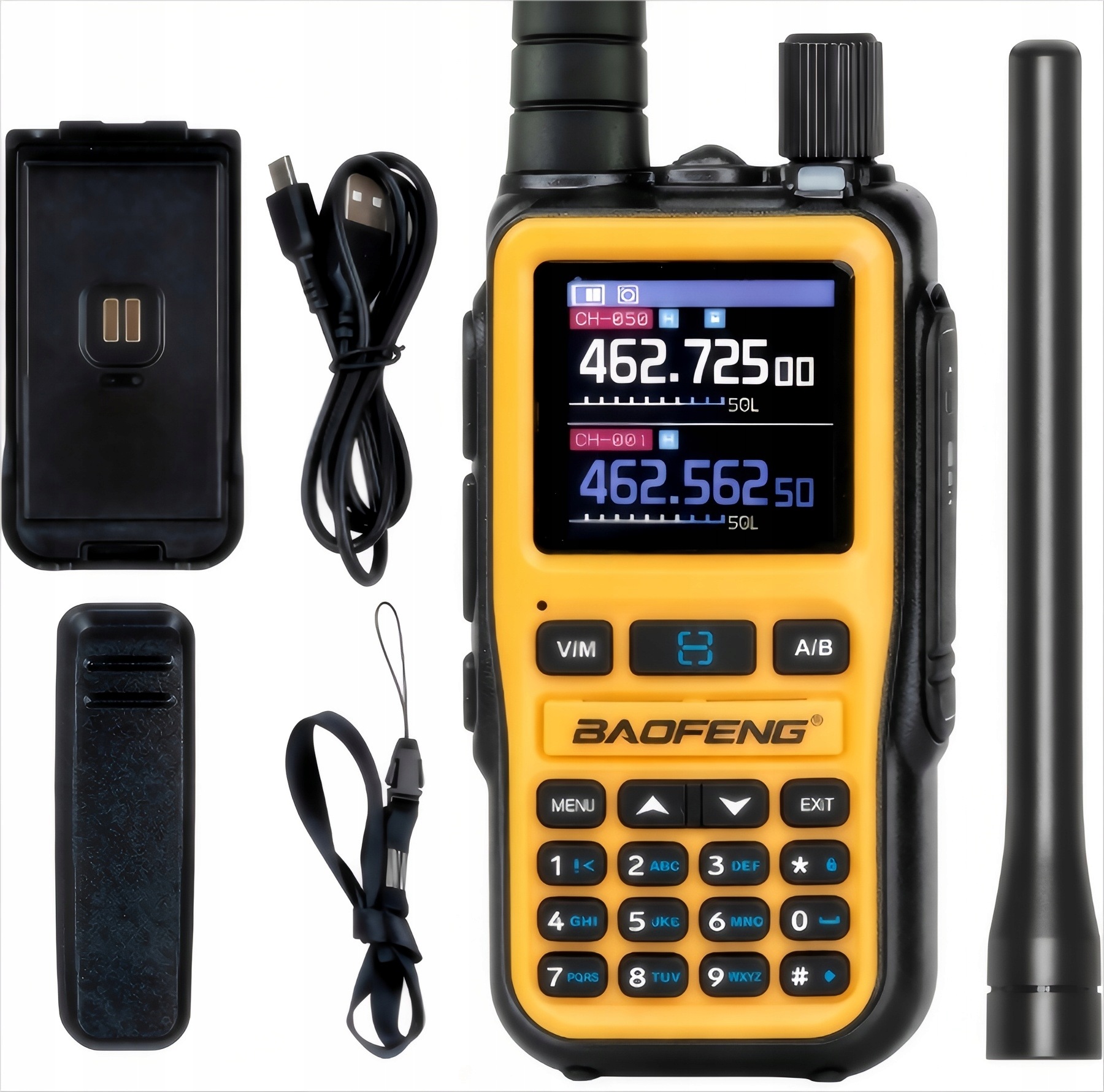 Vysílačka radiotelefon Baofeng UV-5R Eu Mini Orange Vhf Uhf Pasmo Lot