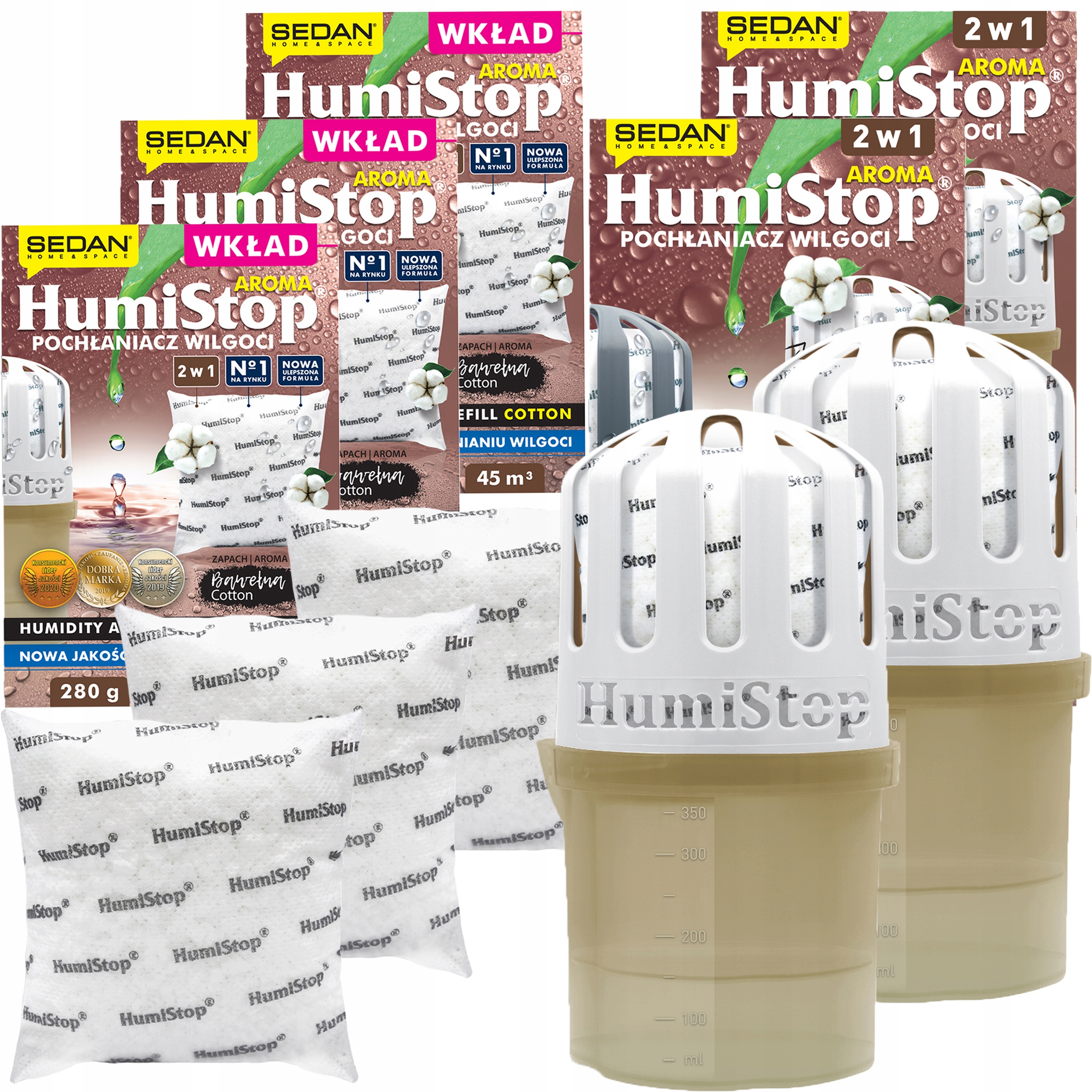 2x pachový pohlcovač vlhkosti Odvlhčovač vzduchu do sklepního domu 5x náplň