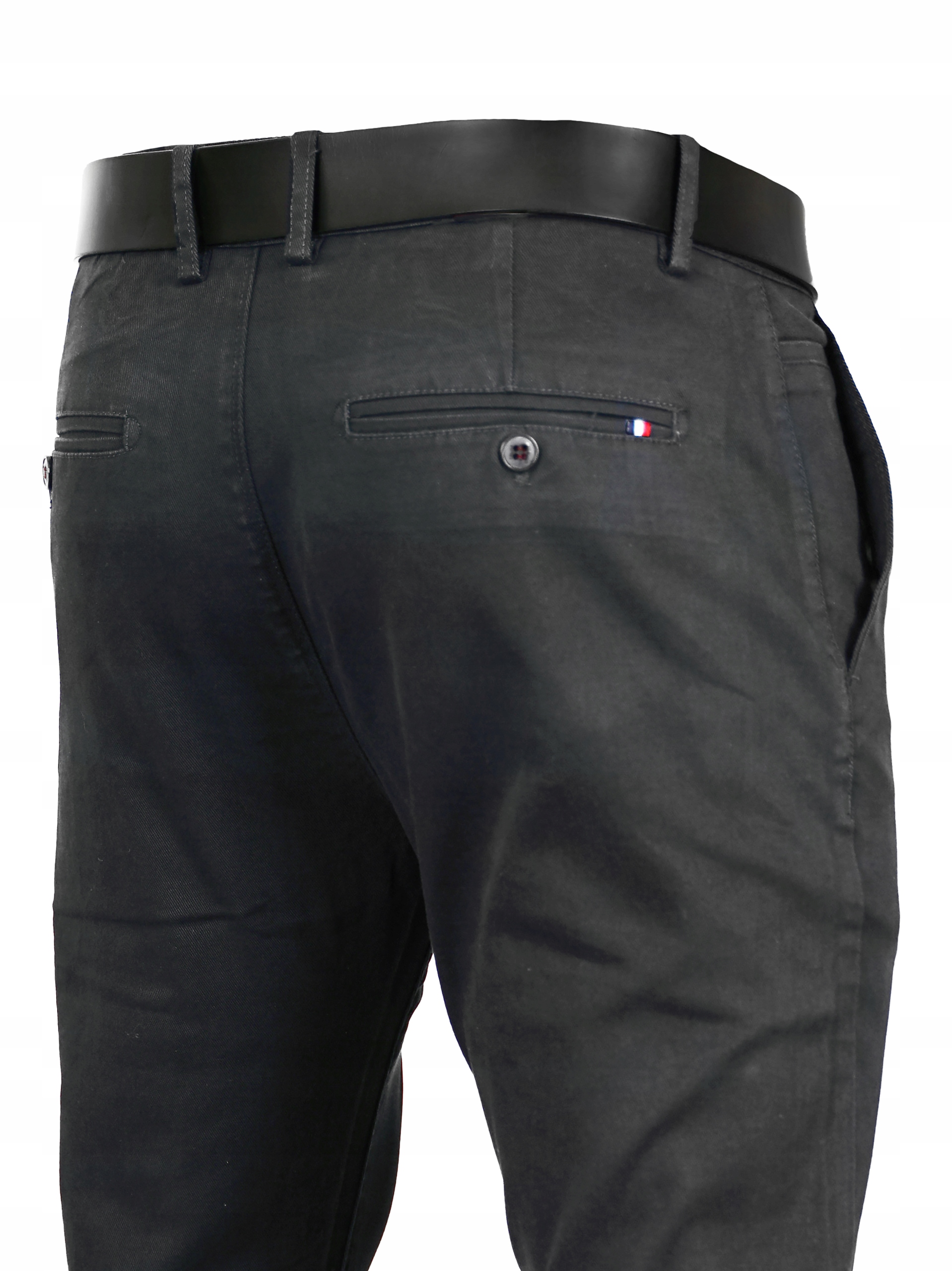 Spodnie Męskie Szare Chinosy Wizytowe Slim Materiał W36 L32