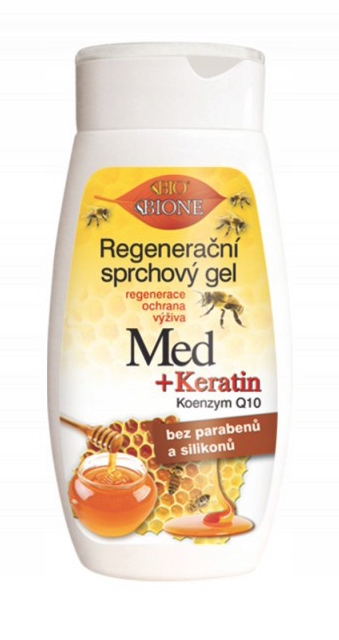 Bio BIONE Veľmi jemný sprchový gél s medom, koenzým Q10 260 ml