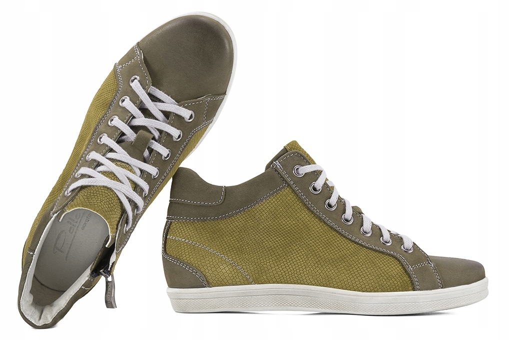 Pollonus 0966 Polobotky Kožené, olivové