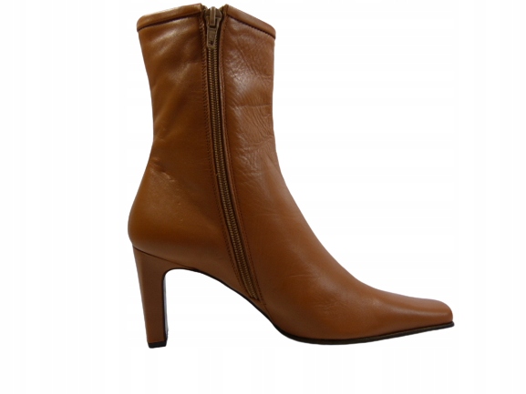 Ořechové kozačky do poloviny lýtka, kůže Carpi 40