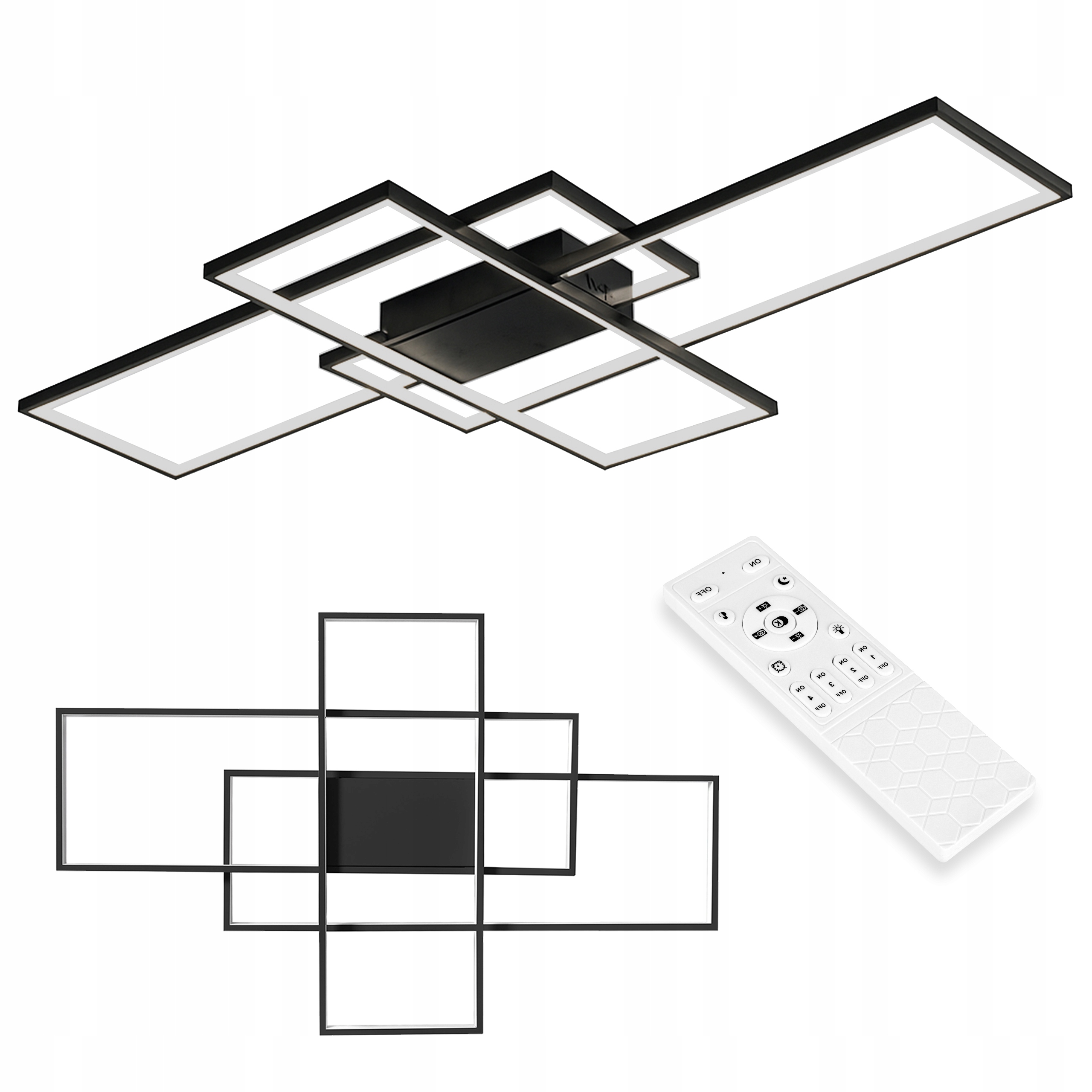 Stropní Svítidlo lustr Led závěsné Stropní Svítidlo 130W Nastavitelné 3000-6500K Dálkový Ovladač