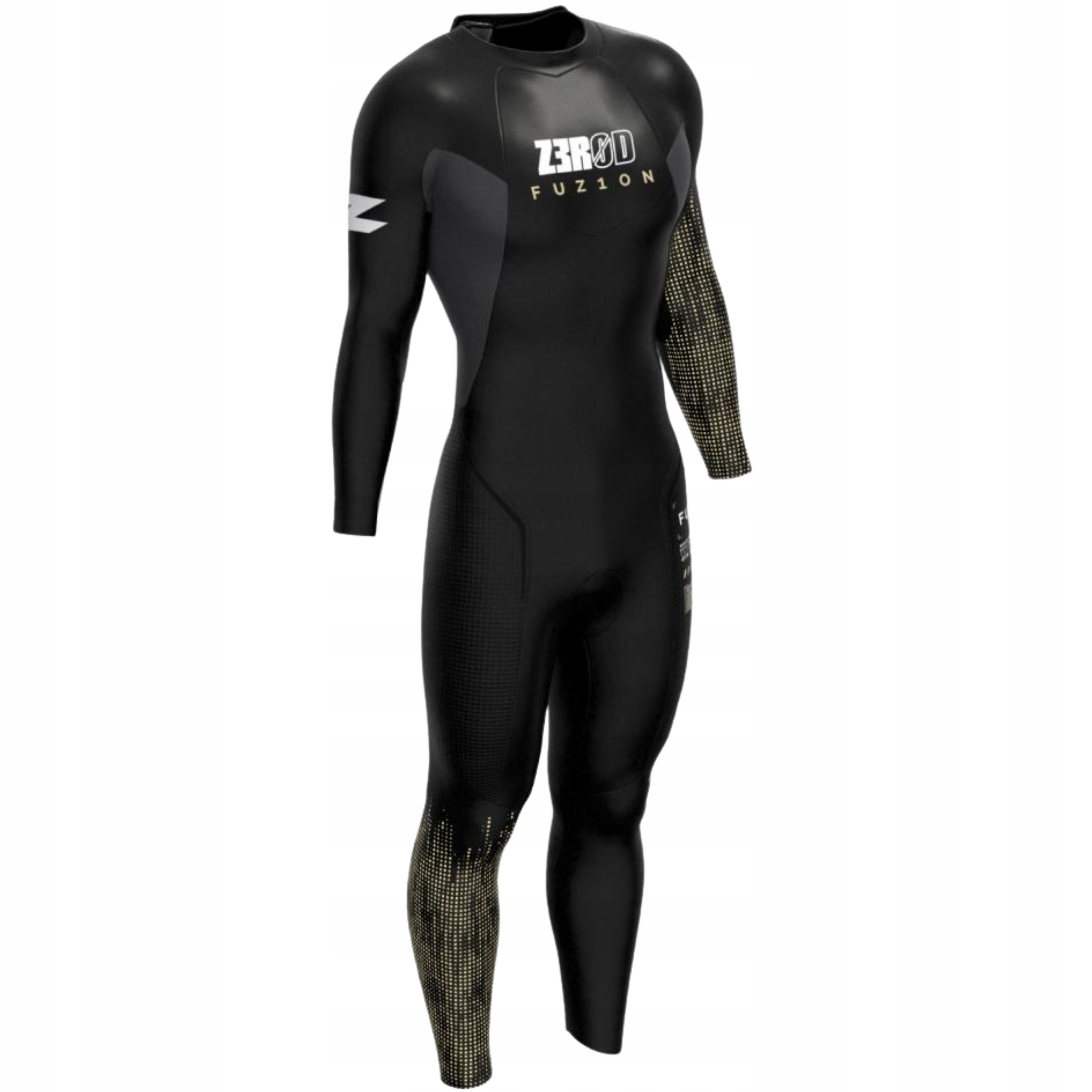 Pianka do Pływania Męska Zerod Fuzion Black/Gold ML Długa Triathlonowa