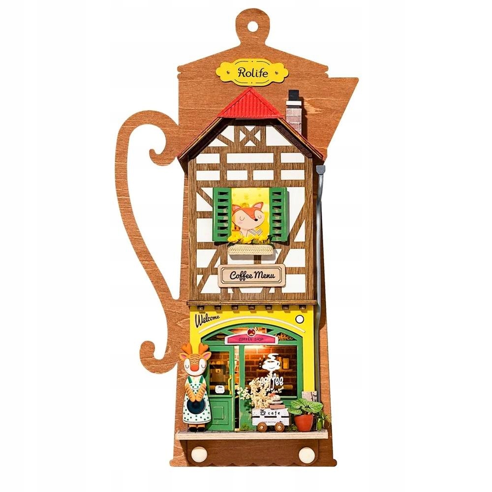 Robotime Drewniany Model Puzzle 3D Kawiarenka