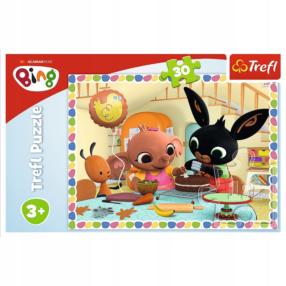 PUZZLE 30 UKŁADANKA DLA DZIECI KRÓLIK BING WSPÓLNE WYPIEKI 3+ TREFL Kod producenta 18263